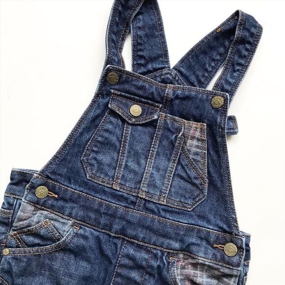 Zara distressed denim overalls EUC 12-18 months - Picture 2 of 6